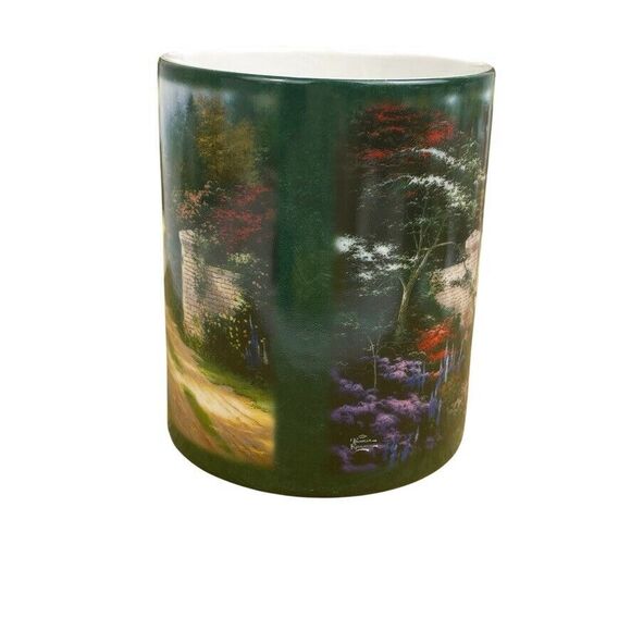 Thomas Kinkade Spring Gate Gift of Art Painting Impressionism Light Inside Mug - Picture 3 of 9